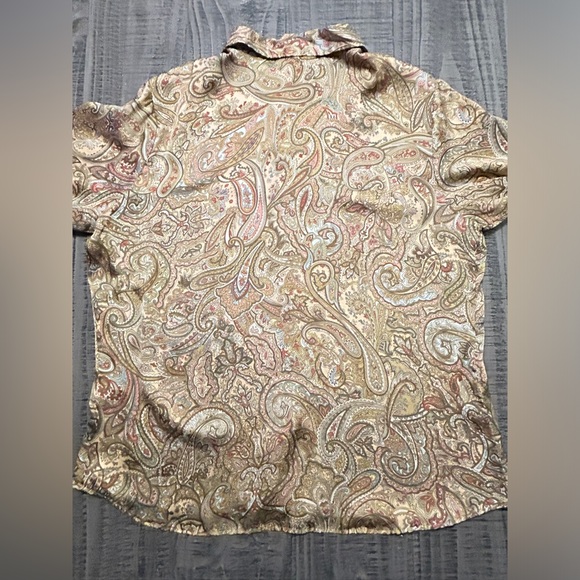 Anna And Frank Multicolor Paisley Women's Silk Button Down Shirt - Picture 8 of 8